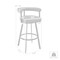 Armen Living Nolagam Swivel Bar Stool in Brushed Stainless Steel with Black Faux Leather 840254335660 - alternate 7